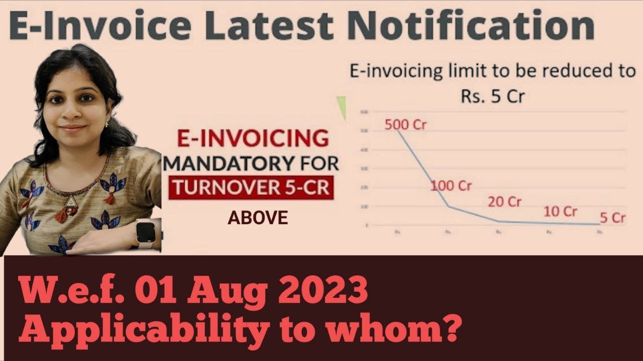 Einvoice New Limit 5 Crore w.e.f 1 August, 2023 Full EInvoice
