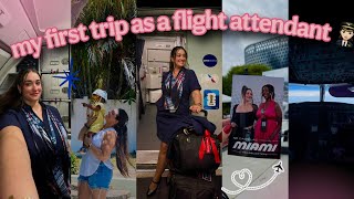 MY FIRST TRIP AS A FLIGHT ATTENDANT | 33 hour layover, exploring FL with friends, and moreee