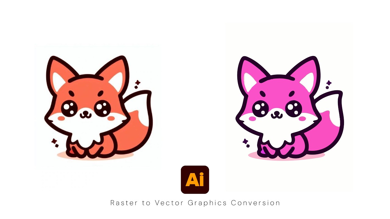 Raster to Vector Graphic Conversion | Illustrator One Minute Tips | NEW