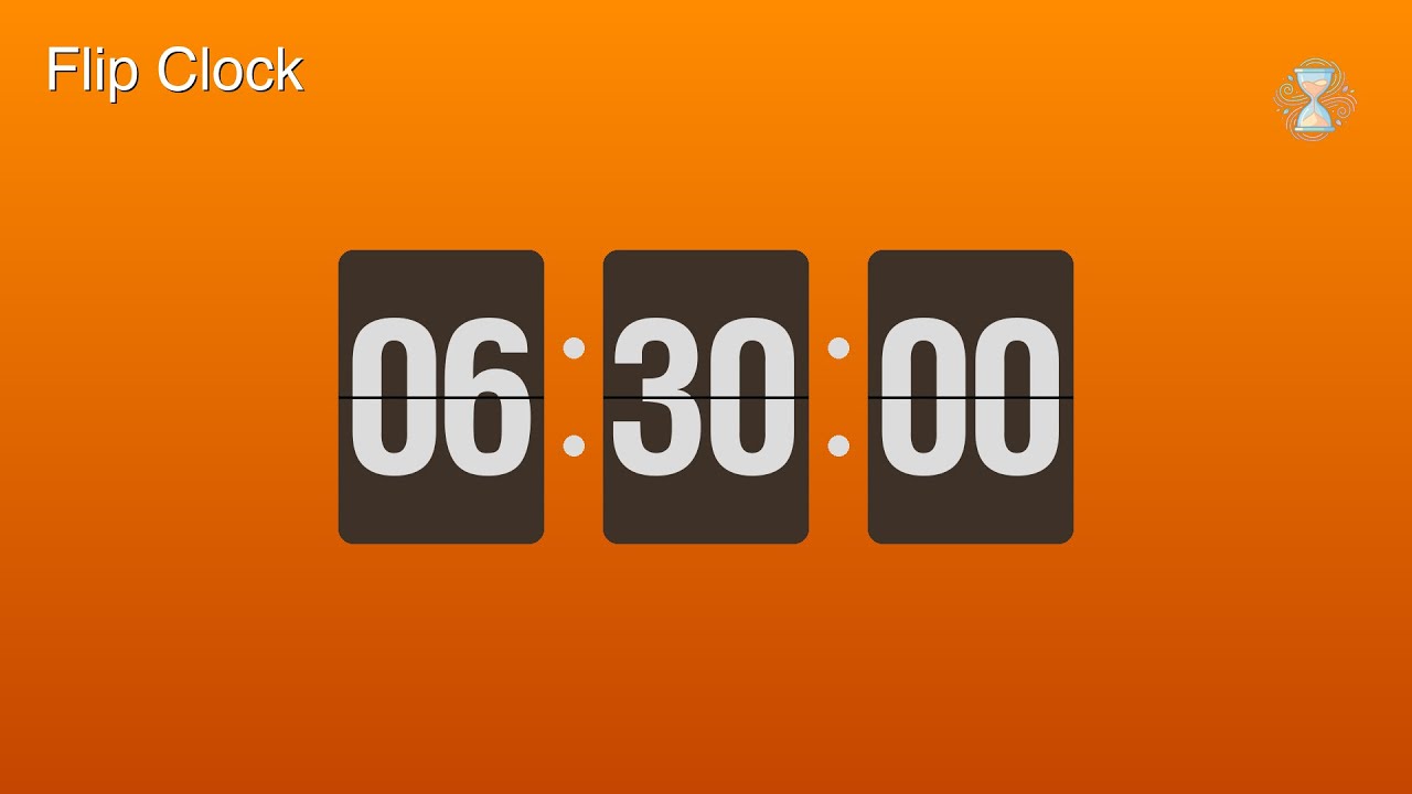 6 Hour 30 Minute Timer ⏱️ Flip Clock Countdown | Aesthetic Study ...