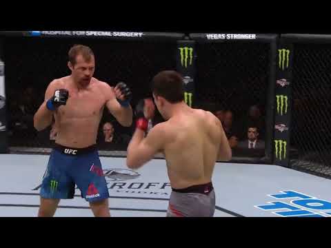 UFC Donald 'cowboy' Cerrone makes Alex Hernandez do the chicken dance with a head kick SLOW MOTION