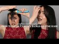 How to Style Curtain Bangs on Fine Hair by Professional Hairstylist Faye Smith | Faye Smith Agency