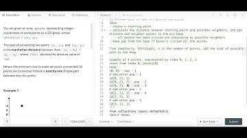 Min Cost to Connect All Points - Leetcode 1584 - Prim