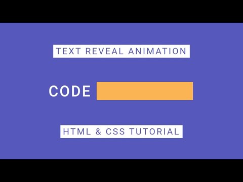 CSS Text Reveal Animation | @codecompanion93