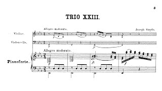 Joseph Haydn - Hob. XV:22, Piano trio No. 36 in E-flat Major w/ sheet music