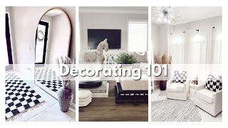 DECORATING 101 | TIPS AND TRICKS FOR BEGINNERS | HOW TO MAKE YOUR SPACE LOOK HIGH END ON A BUDGET