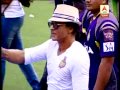 KKR owner Shahrukh in a festive mood in Eden, Mamata watches