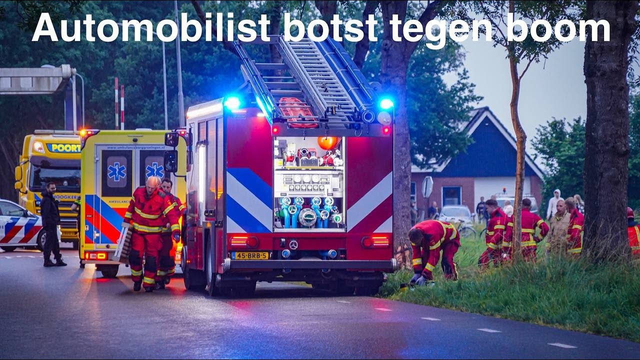 Traumahelikopter ingezet bij eenzijdig ongeluk N980 Zuidhorn