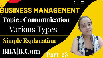 Business Management|Types Of Communication|BBA/B.Com|Part-28|#bbabcom #businessmanagement
