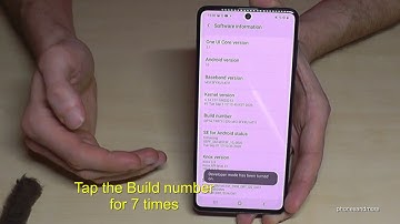 Samsung Galaxy A71: How to enable the Developer Options? for USB Debugging etc