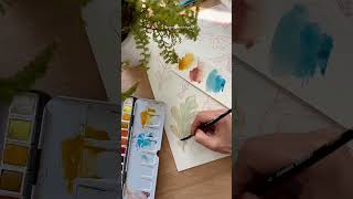 Watercolor Leaf Painting #art #painting #watercolor 