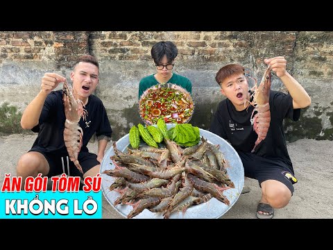 Video Hữu Bộ | Thử Thách Ăn Tôm Sú Khổng Lồ Chấm Siêu Cay - youtube