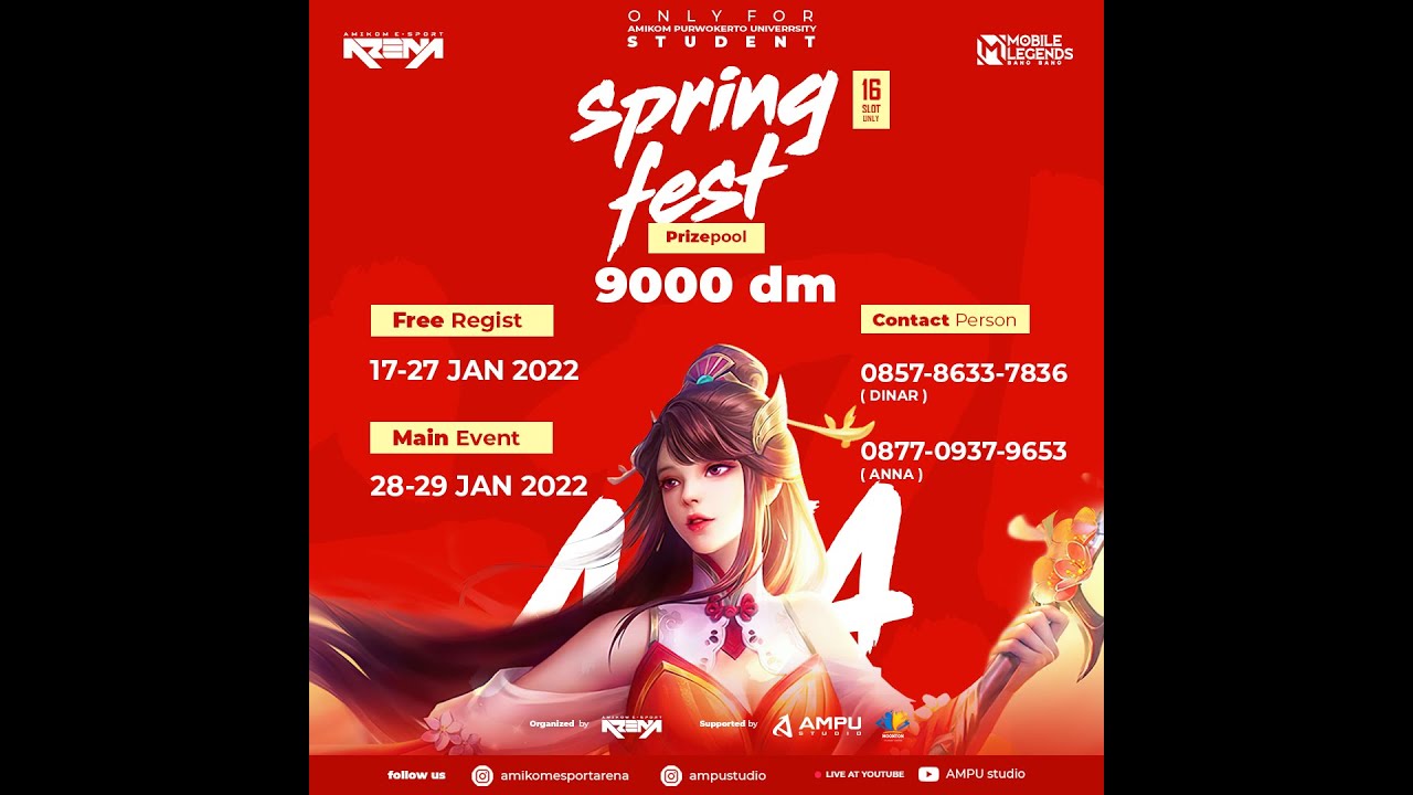 SPRING FESTIVAL ONLINE TOURNAMENT AMIKOM E-SPORT ARENA | "LIVE" BRONZE & GRAND FINAL MATCH