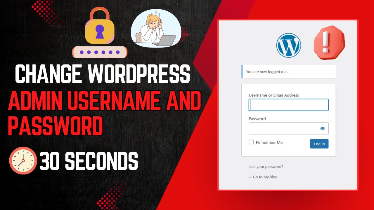 How To Change WordPress Admin Username and Password in 30 Seconds - YouTube