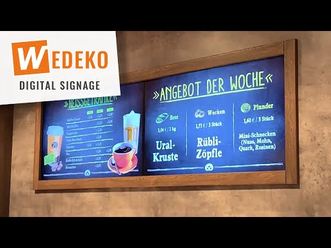 Digital Signage Lösung von Wedeko: Bäckerei Gnaier in Königsbronn