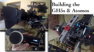Panasonic Lumix GH5s setup with Atomos Flame, Tilta Cage, and Ikan wireless follow focus