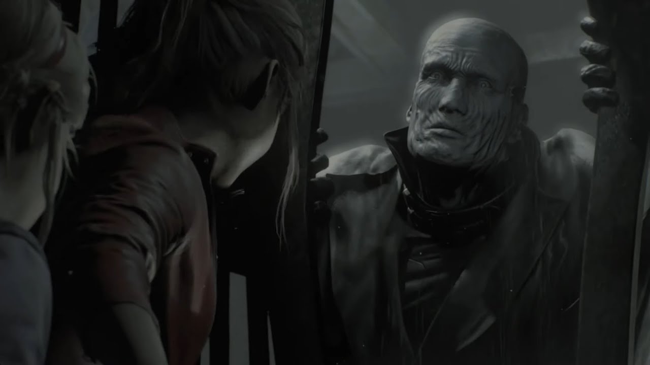 Mr X resident evil 2 all dialogue/cutscenes - YouTube