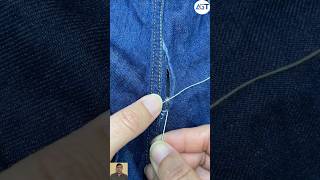how to repair jeans | sewing tips and tricks | beginner sewing tutorials | diy sewing #youtubeshorts