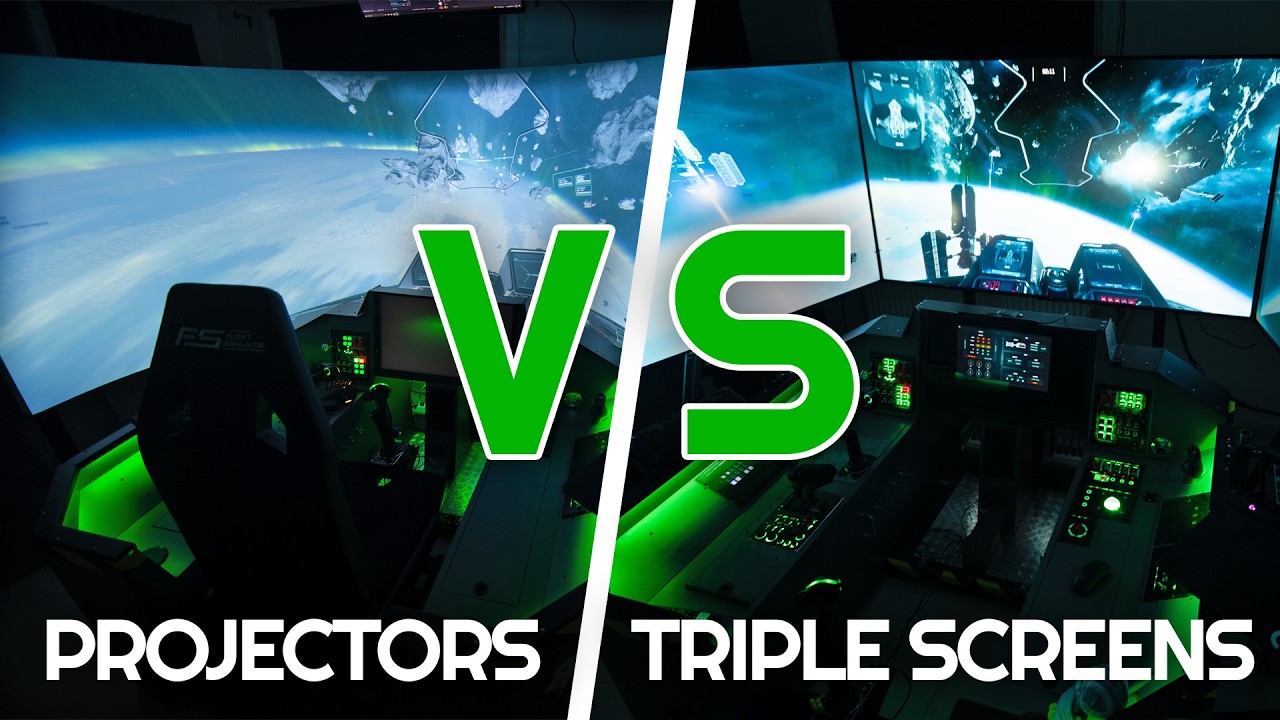Проекторы чуть не испортили мне хобби по созданию симуляторов – проекторы против тройных экранов.