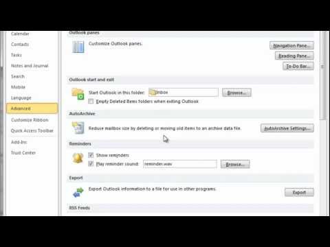 How to use Outlook 2010 AutoArchive settings.