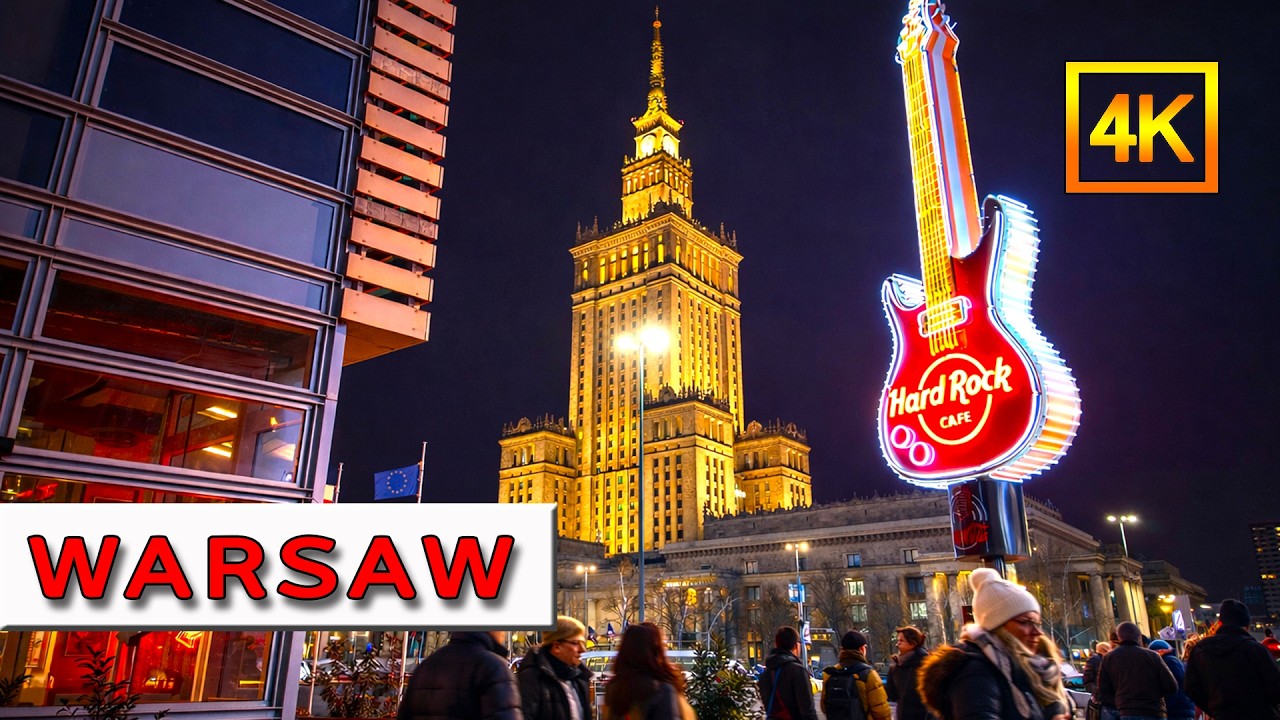 Europe’s Rising Capital in Winter Thaw – Evening Rush in Warsaw | 4K HDR