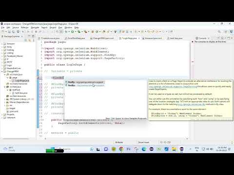 The attribute value is undefined for the annotation type findby. Error solution in Selenium.