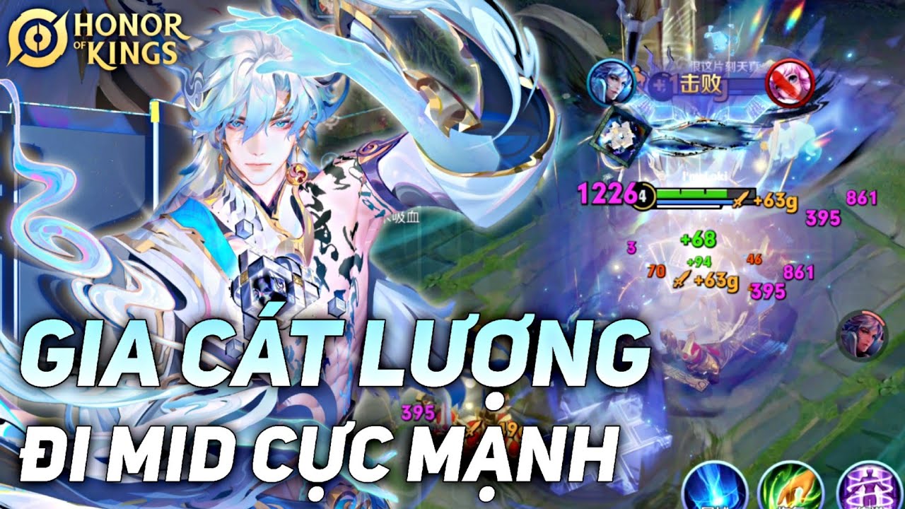 [ HONOR OF KINGS / VGVD ] GAMEPLAY GIA CÁT LƯỢNG - GÁNH TEAM CỰC KHOẺ CÙNG LỐI CHƠI ĐI MID HOT META