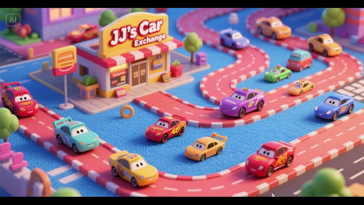 JJs Car Exchange Carpet Track Nursery Rhymes Kids Songs - YouTube