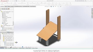 Wall mounting  foldable Table in Solidworks
