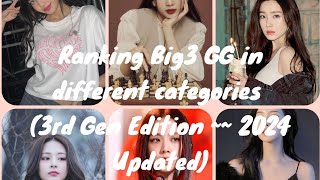 Ranking Big3 Girl Groups of 3rd Generation in Different Categories[2024 UPDATE]