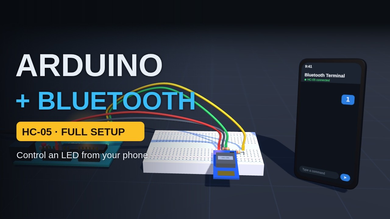 How to Connect a Bluetooth Module (HC-05) to Arduino — Control an LED ...
