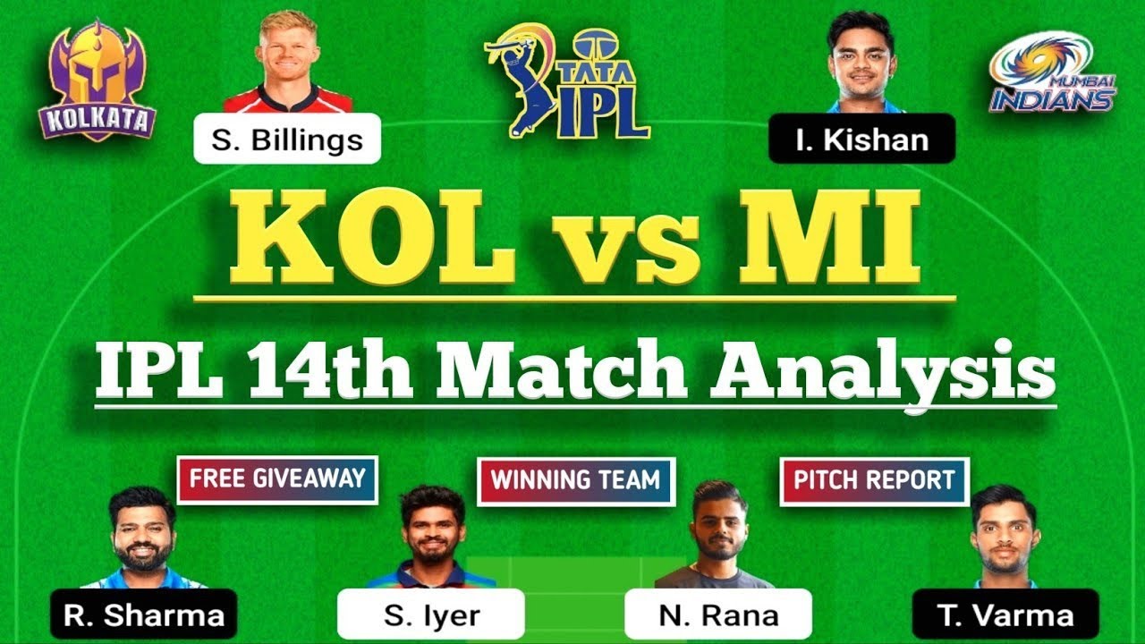 KOL VS MI Dream11 Team  | KOL VS MI Dream11 | Dream11 Today Match Prediction