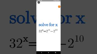 a very nice EXPONENTIAL EQUATION