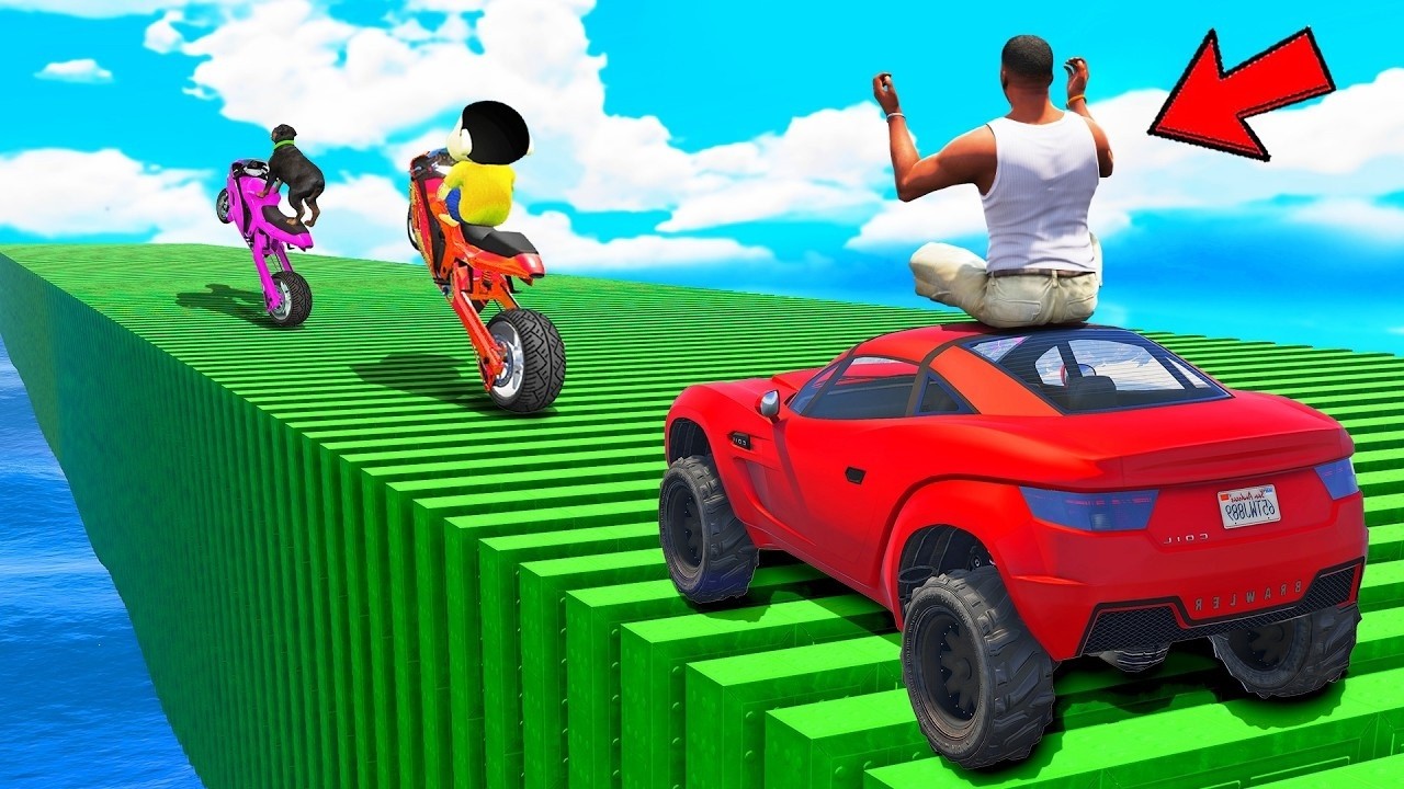 SHINCHAN AND FRANKLIN VS THE IMPOSSIBLE GTA 5 PARKOUR CHALLENGE!