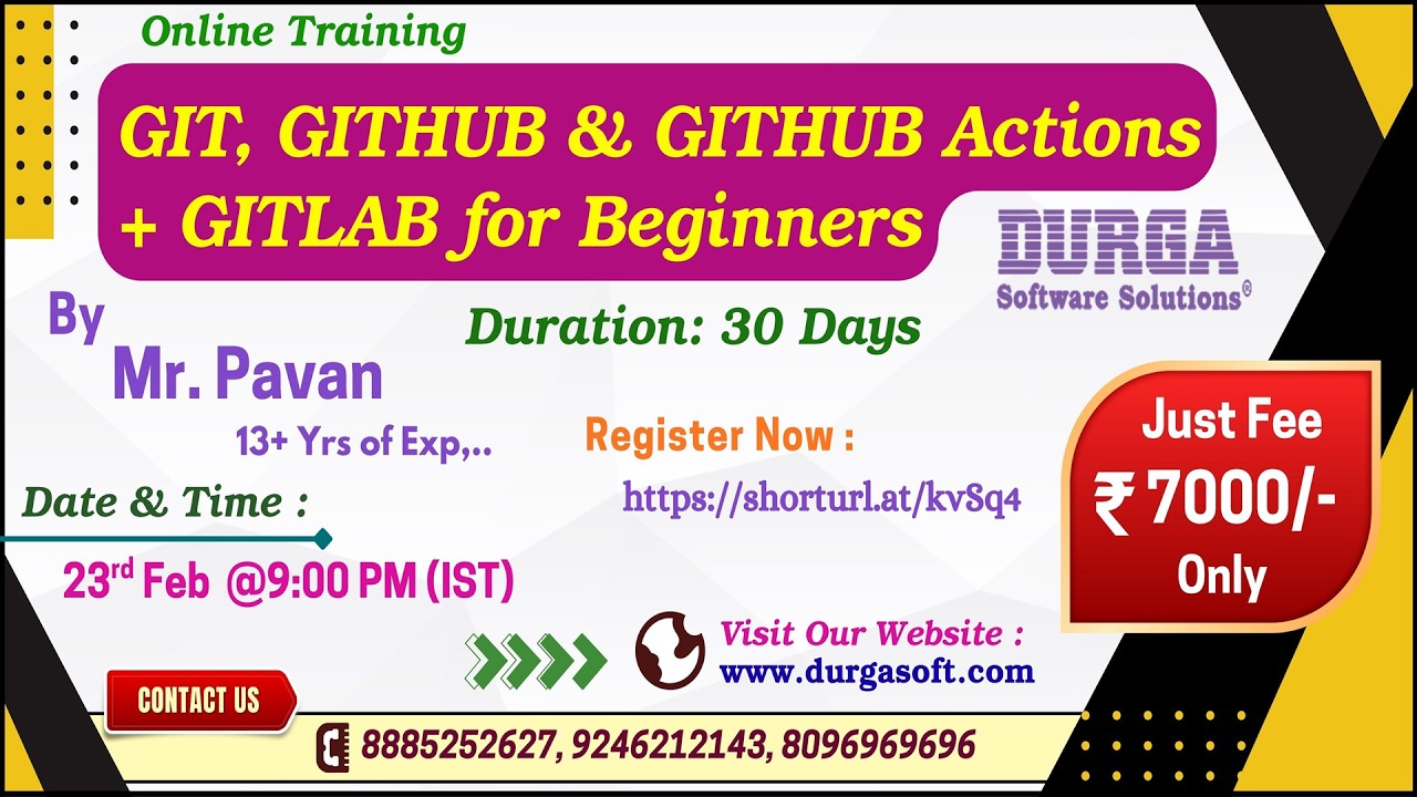 GIT, GITHUB & GITHUB Actions + GITLAB for Beginners Online Training ...