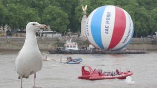 Worlds Largest Beach Ball At River Thames