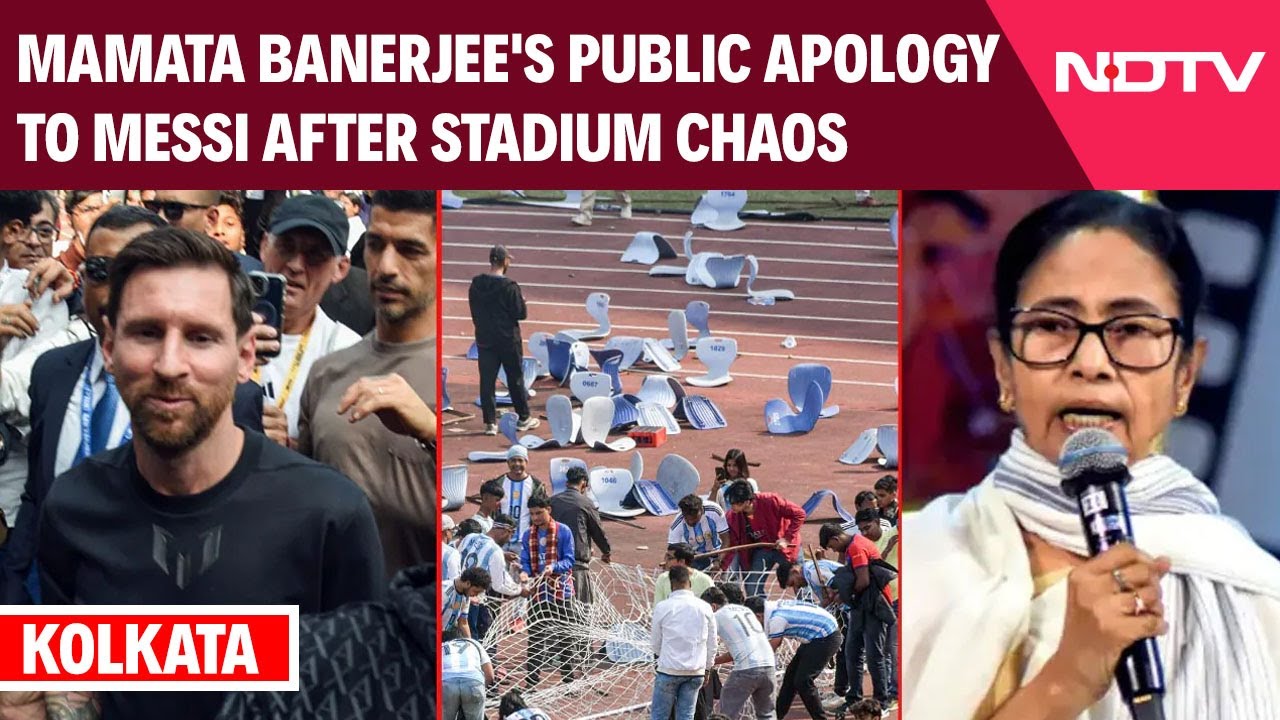 Messi In Kolkata | Lionel Messi’s India Tour Starts In Chaos As Angry Fans Throw Seats In Stadium