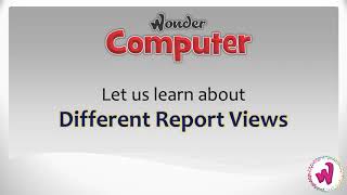 Class 8 | Ch 3 | Different Report Views in MS Access 2010 in Windows