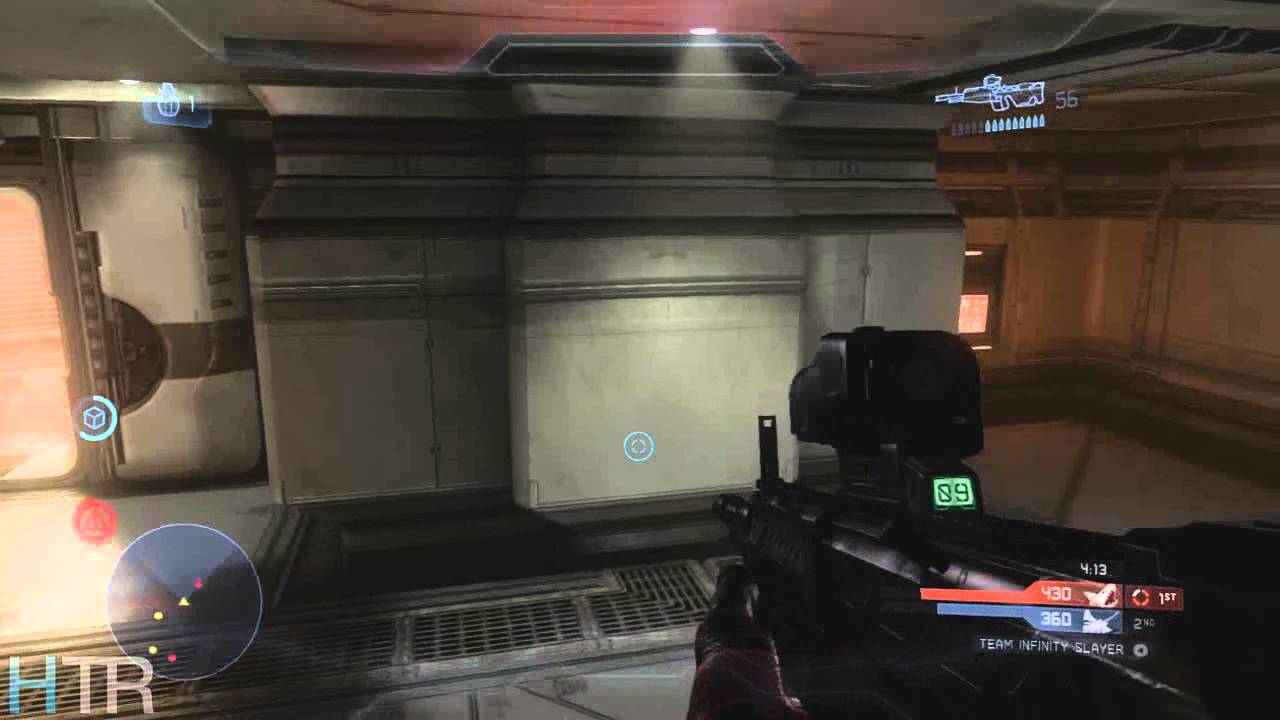Halo 4: Thruster Assassination in Lift on chasing Overshield player - Genesis Rider