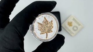2022 Canada $20 1-oz Silver Maple Leaf Super Incuse Rose Gold Gilt Reverse Proof