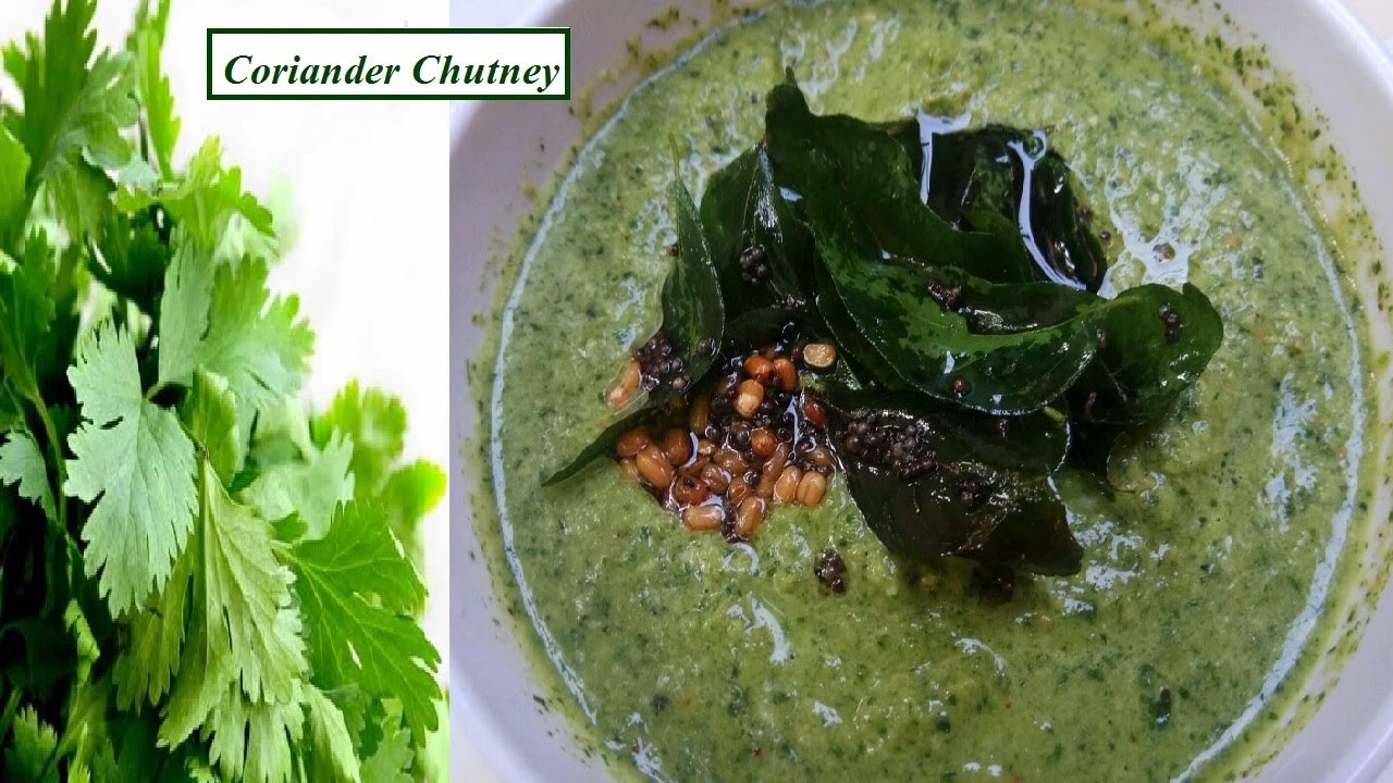 Quick Coriander Coconut Green Chutney Kothamalli Chutney Recipe