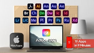 19 Adobe Apps in 9 Minutes | Creative Cloud Apps 2020 & 2021 Interface & Workspace Quick View