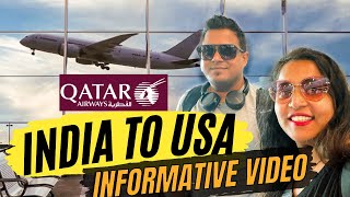 India to USA via DOHA | Qatar Airlines Economy class Food | Overall Experience | Renu Mahajan