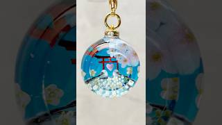 シマエナガ】桜と鳥居に囲まれた、雪の妖精 #レジン #レジン
