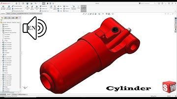 Cylinder Hydraulic Jack SolidWorks Tutorial 2021! Rib step by step! Learn from Homee! :D