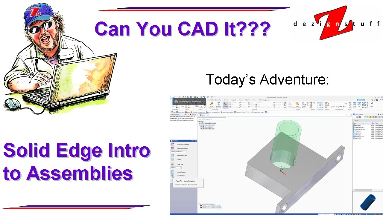 Intro to Solid Edge Assemblies - YouTube