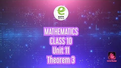 10th class maths chapter 11 theorem 3