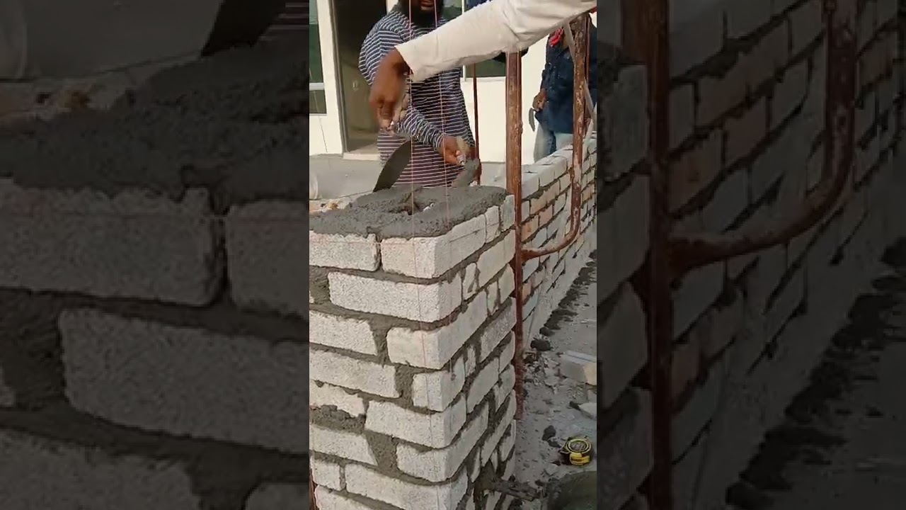cara pasang tiang pagar dari batu bata putih