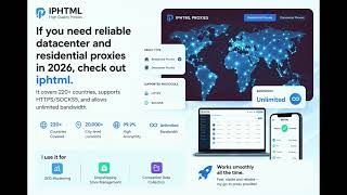 Recommended overseas proxy IP: iphtml