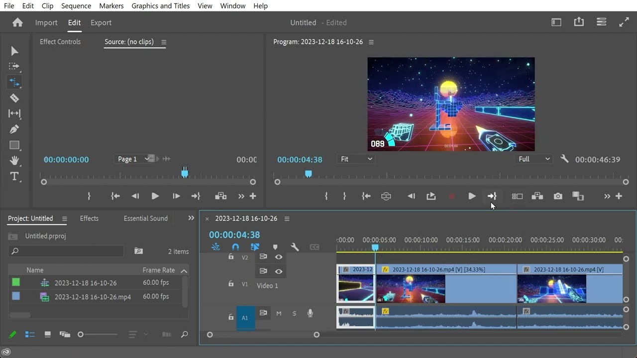 Rate Stretch Tool in Premiere Pro